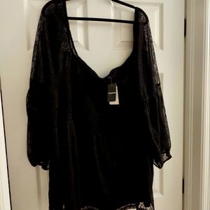 Torrid Black Lace top NWT
